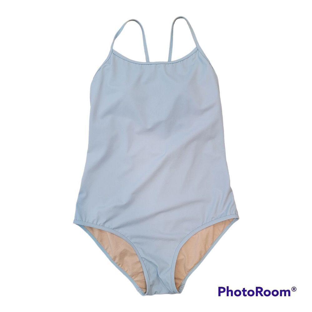 KORTNI JEANE Womens Baby Blue One Piece Swim Bathing Suit Size Large